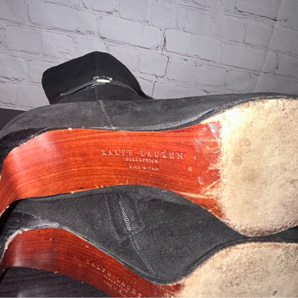 Ralph Lauren Purple Label suede boots size‎ 7 B - Picture 8 of 8